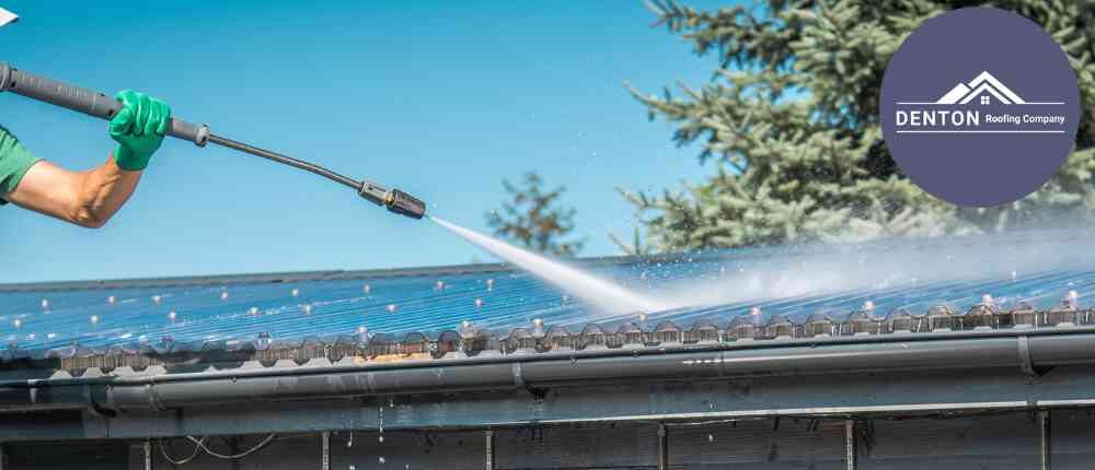 Roof pressure washing